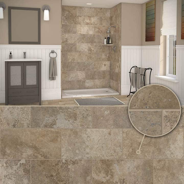 Mocha Travertine 10×20
